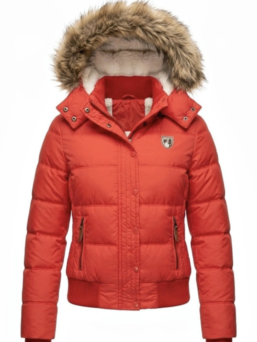 American Eagle Outfitters Apollo Down Puffer Jacket in Red Size Large
